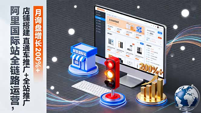 阿里国际站全链路运营，店铺搭建+直通车推广+全站推广，月询盘增长200%+-HEIXMI（中国站）