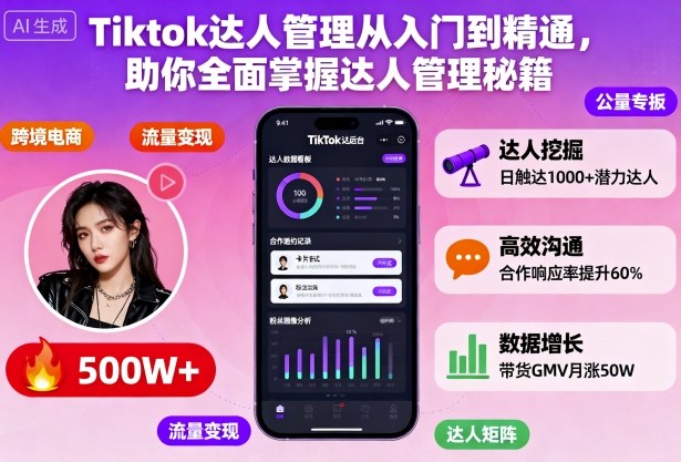 Tiktok达人管理从入门到精通，助你全面掌握达人管理秘籍-HEIXMI（中国站）