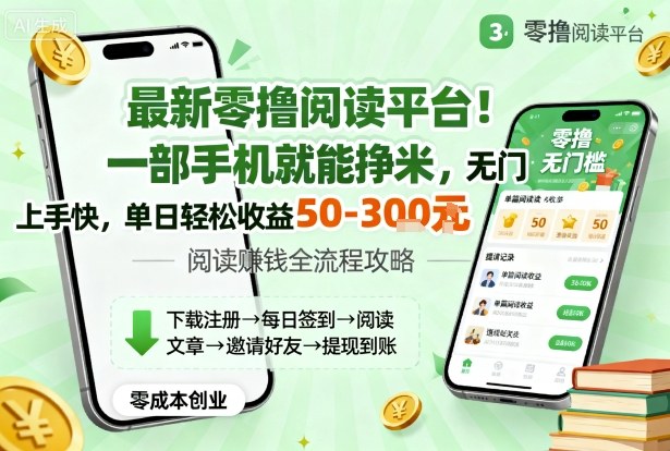 最新零撸阅读平台！一部手机就能挣米，无门槛上手快，单日轻松收益50-3张【揭秘】-HEIXMI（中国站）