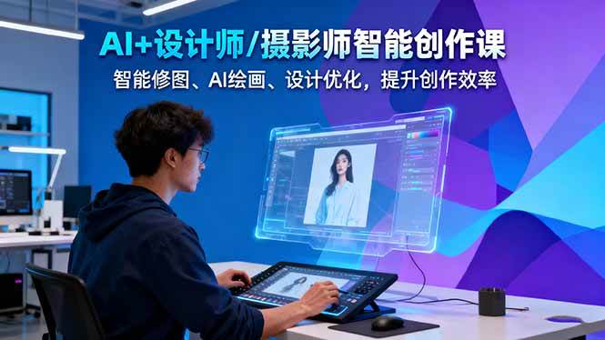 AI+设计师/摄影师智能创作课：智能修图、AI绘画、设计优化，提升创作效率-HEIXMI（中国站）