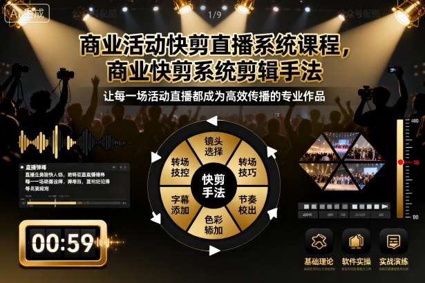 商业活动快剪直播系统课程，商业快剪系统剪辑手法-HEIXMI（中国站）