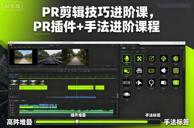 PR剪辑技巧进阶课，PR插件+手法进阶课程-HEIXMI（中国站）