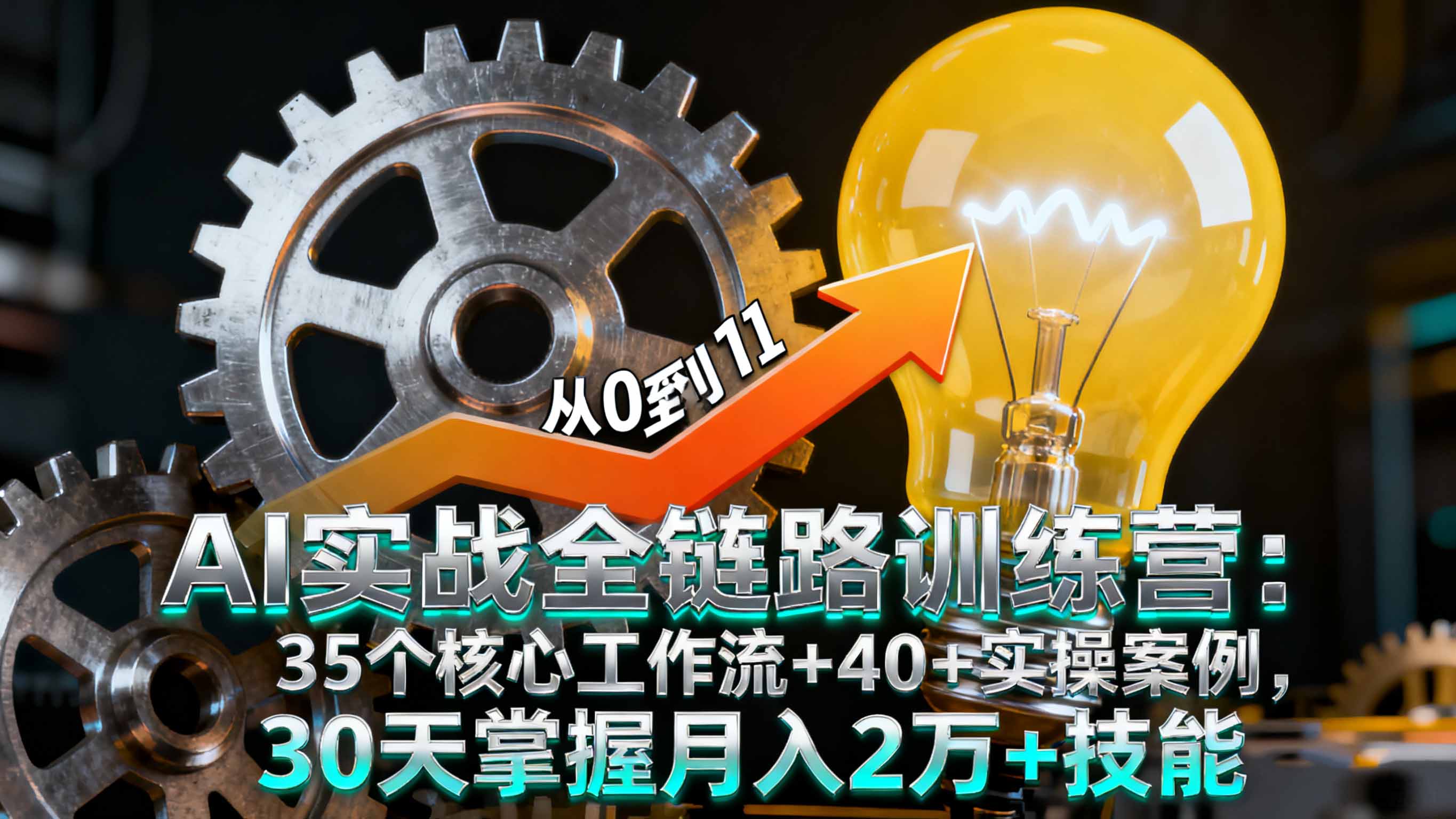 AI实战全链路训练营：35个核心工作流+40+实操案例，30天掌握月入2万+技能-HEIXMI（中国站）