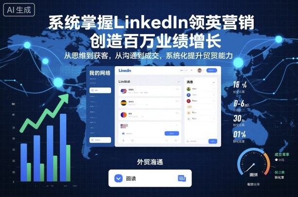 系统掌握LinkedIn领英营销，创造百万业绩增长，从思维到获客，从沟通到成交，系统化提升外贸能力-HEIXMI（中国站）