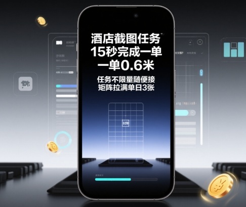 酒店截图任务，15秒完成一单，一单0.6米，任务不限量随便接，矩阵拉满单日3张【揭秘】-HEIXMI（中国站）