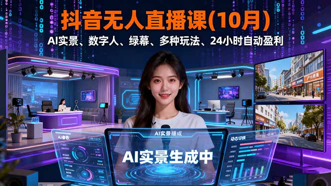 抖音无人直播课(10月-HEIXMI（中国站）