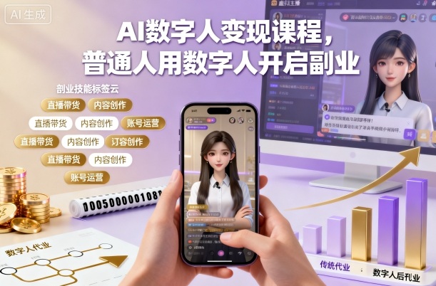 AI数字人变现课程，普通人用数字人开启副业-HEIXMI（中国站）