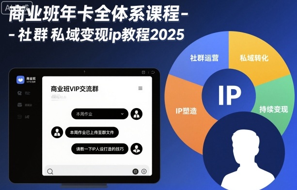商业班年卡全体系课程-社群私域变现ip教程2025-HEIXMI（中国站）