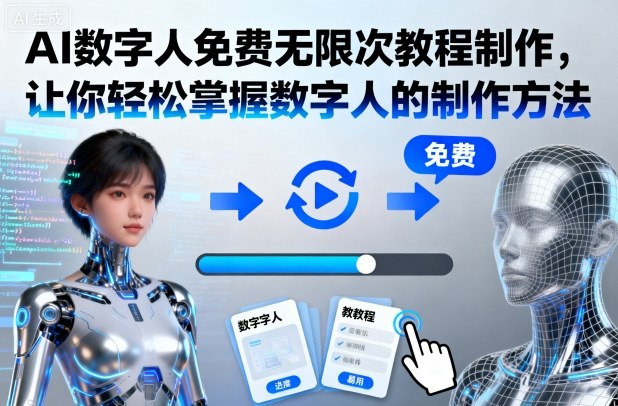 AI数字人免费无限次教程制作，让你轻松掌握数字人的制作方法-HEIXMI（中国站）