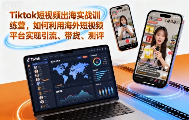Tiktok短视频出海实战训练营，如何利用海外短视频平台实现引流、带货、测评-HEIXMI（中国站）