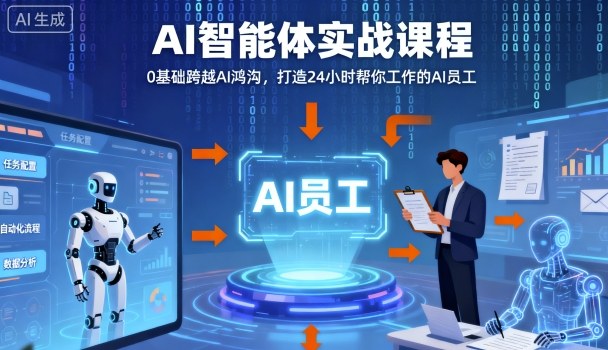Ai智能体实战课程，0基础跨越Ai鸿沟，打造24小时帮你工作的Ai员工，打破常规，以实战定义Ai-HEIXMI（中国站）