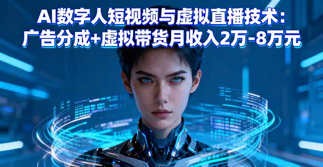 AI数字人短视频与虚拟直播技术：广告分成+虚拟带货月收入2万-8万元-HEIXMI（中国站）