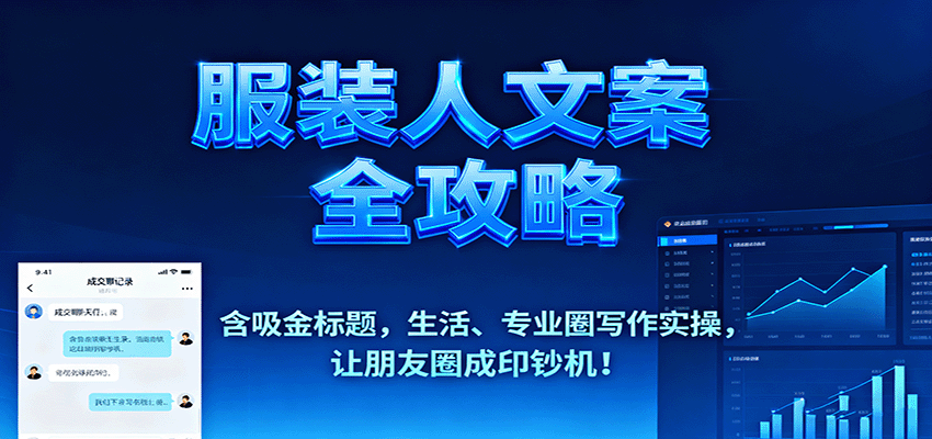 服装人文案全攻略，含吸金标题，生活、专业圈写作实操，让朋友圈成印钞机！-HEIXMI（中国站）