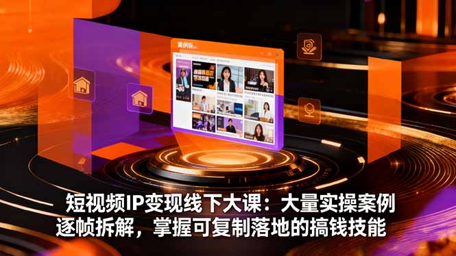 短视频IP变现线下大课：大量实操案例逐帧拆解，掌握可复制落地的搞钱技能-HEIXMI（中国站）