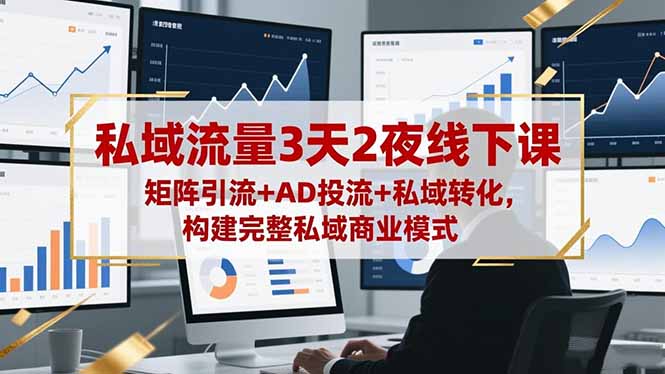 私域流量3天2夜线下课，矩阵引流+AD投流+私域转化，构建完整私域商业模式-HEIXMI（中国站）