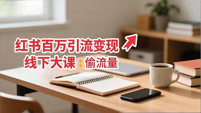 小红书百万引流变现-11月线下大课：分享从0到百万引流路径，手把手教偷流量、拿结果-HEIXMI（中国站）