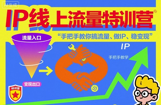IP线上流量特训营，手把手教你搞流量、做IP、稳变现-HEIXMI（中国站）