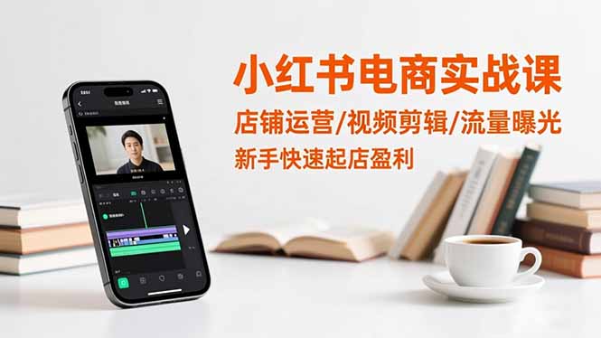 小红书电商实战课：店铺运营/视频剪辑/流量曝光，新手快速起店盈利-HEIXMI（中国站）