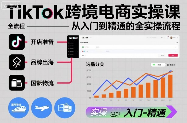 TikTok跨境电商实操课，从入门到精通的全实操流程-HEIXMI（中国站）