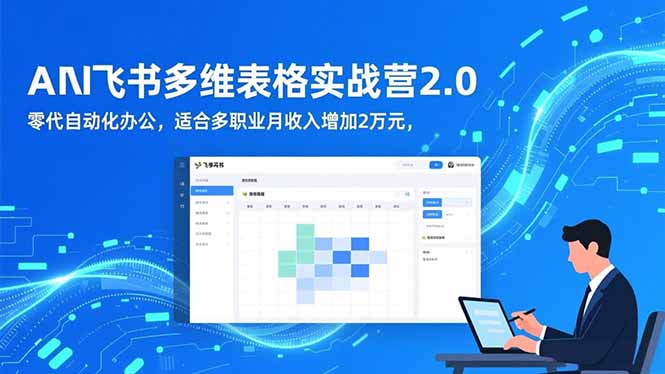 AI+飞书多维表格实战营2.0：零代码自动化办公，适合多职业月收入增加2万元-HEIXMI（中国站）