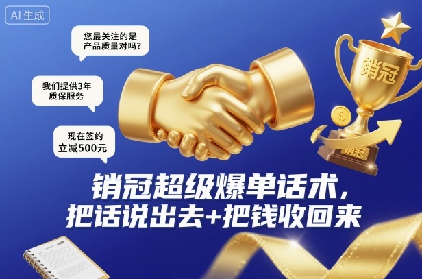 销冠超级爆单话术，把话说出去+把钱收回来-HEIXMI（中国站）