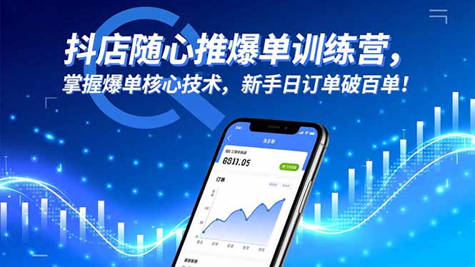 抖店随心推爆单训练营，掌握爆单核心技术，新手日订单破百单！-HEIXMI（中国站）