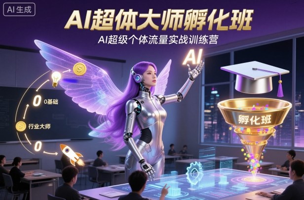 AI超体大师孵化班，AI超级个体流量实战训练营-HEIXMI（中国站）