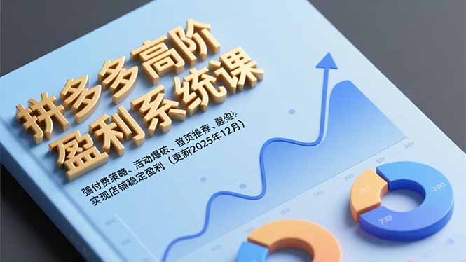 拼多多高阶盈利系统课，强付费策略、活动爆破、首页推荐，实现店铺稳定盈利(更新12月-HEIXMI（中国站）