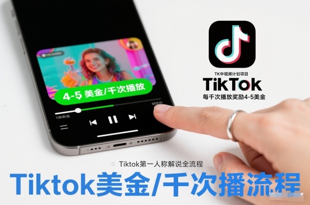 TK中视频计划项目，Tiktok第一人称解说流程，每干次播放奖励4-5美金-HEIXMI（中国站）