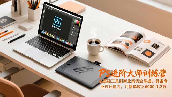 PS进阶大师训练营，从基础工具到商业案例全掌握，具备专业设计能力，月接单收入6000-1.2万-HEIXMI（中国站）