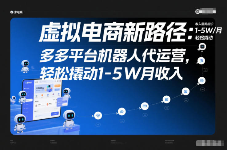 虚拟电商新路径：多多平台机器人代运营，轻松撬动1-5W月收入【揭秘】-HEIXMI（中国站）