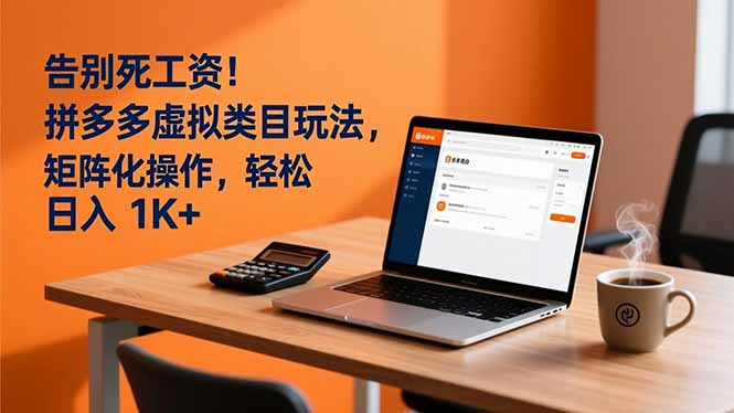 告别死工资！拼多多虚拟类目玩法，矩阵化操作，轻松日入 1K+-HEIXMI（中国站）