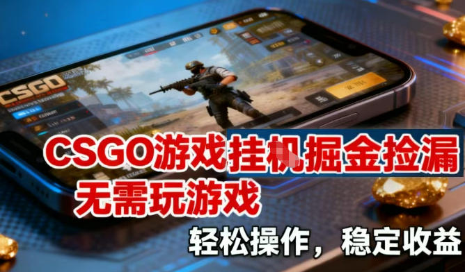 CSGO游戏挂G掘金捡漏，不需要玩游戏，操作简单，收益稳定【揭秘】-HEIXMI（中国站）