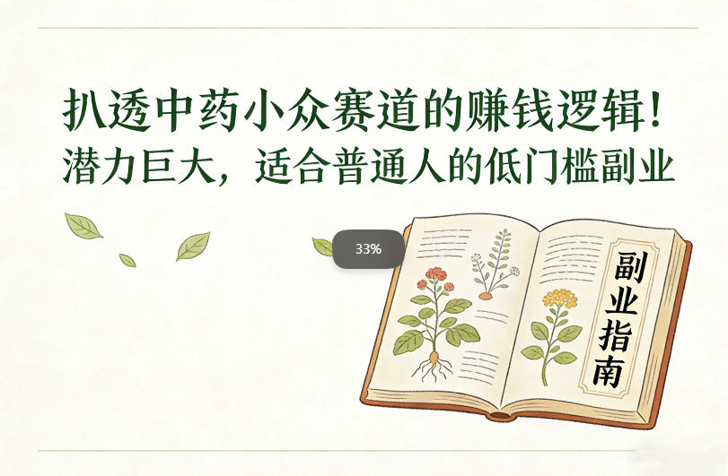 扒透中药小众赛道的賺米逻辑，潜力巨大，适合普通人的低门槛副业-HEIXMI（中国站）