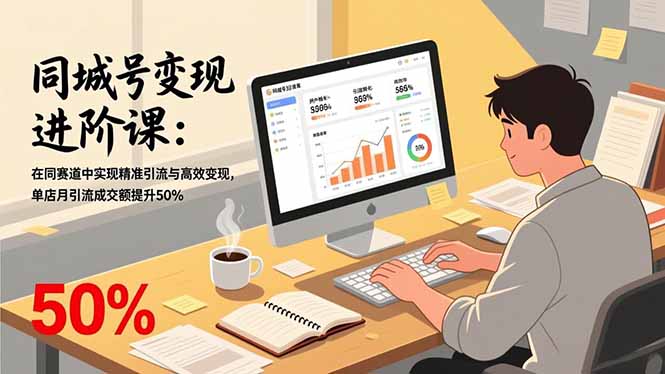 同城号变现进阶课：在同城赛道中实现精准引流与高效变现，单店月引流成交额提升50%-HEIXMI（中国站）