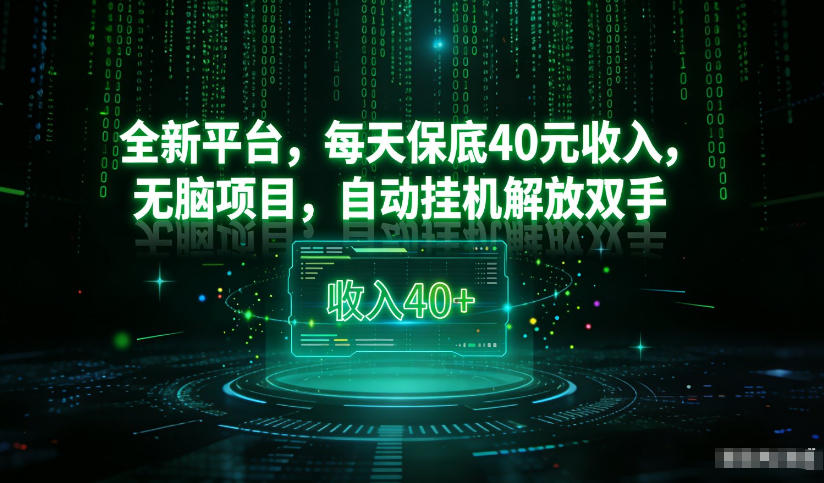 最新看广平台，每天保底30-4米，无脑项目，自动挂G解放双手【揭秘】-HEIXMI（中国站）