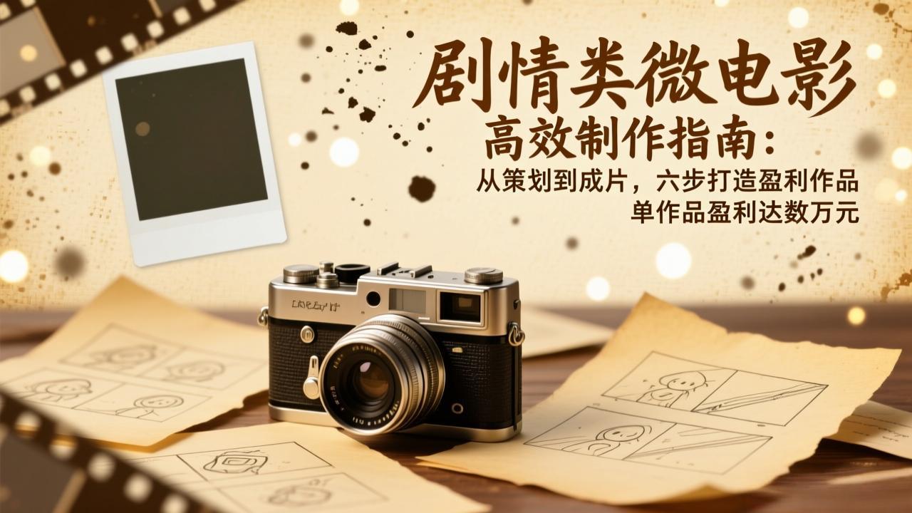 剧情类微电影高效制作指南：从策划到成片，六步打造盈利作品，单作品盈利达数万元-HEIXMI（中国站）