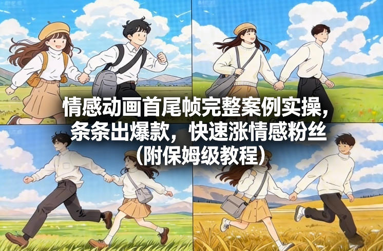 情感动画首尾帧完整案例实操，条条出爆款，快速涨情感粉丝(附保姆级教程)-HEIXMI（中国站）