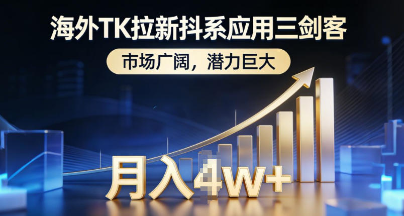 海外TK拉新抖系应用三剑客，市场广阔，潜力巨大，月入1w+-HEIXMI（中国站）