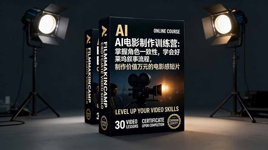 AI电影制作训练营：掌握角色一致性，学会好莱坞叙事流程，制作价值万元的电影感短片-HEIXMI（中国站）