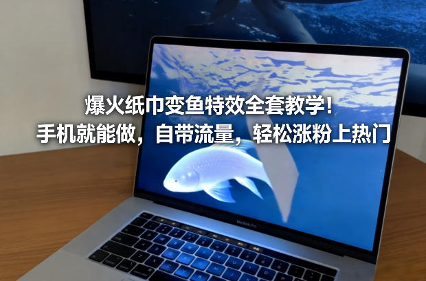 爆火纸巾变鱼特效全套教学！手机就能做，自带流量，轻松涨粉上热门-HEIXMI（中国站）