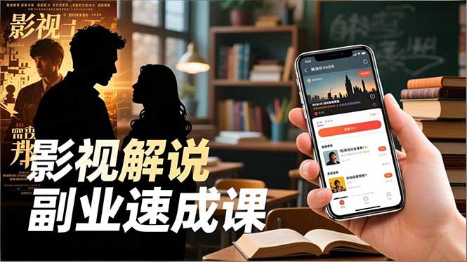 Tk影视解说副业速成课，软件安装、全流程实操、爆款预设，新手两周变现-HEIXMI（中国站）