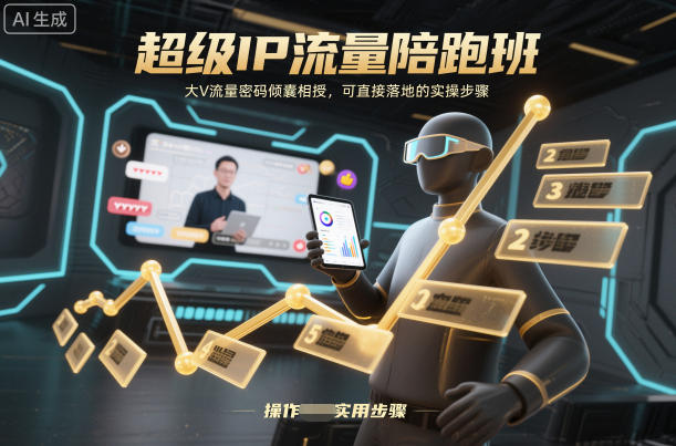 超级IP流量陪跑班，大V流量密码倾囊相授，可直接落地的实操步骤-HEIXMI（中国站）
