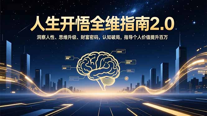 人生开悟全维指南2.0：洞察人性、思维升级、财富密码，认知破局，指导个人价值提升百万-HEIXMI（中国站）