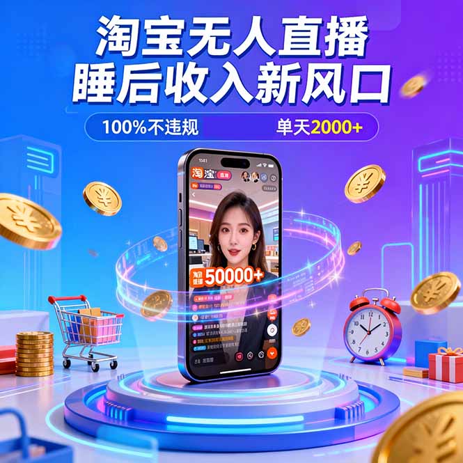 淘宝无人直播，不违规不封号，直播100小时卖了5万，年底旺季！-HEIXMI（中国站）