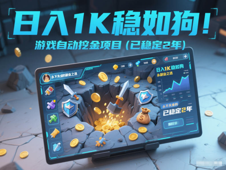 日入1K稳如狗！游戏自动挖金项目(已稳定2年)，永不失业的副业之选【揭秘】-HEIXMI（中国站）