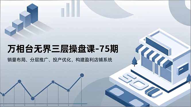 万相台无界三层操盘课-75期，销量布局、分层推广、投产优化，构建盈利店铺系统-HEIXMI（中国站）