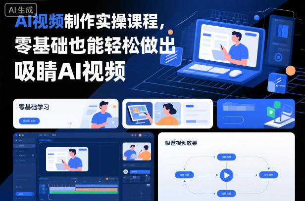 AI视频制作实操课程，零基础也能轻松做出吸睛AI视频-HEIXMI（中国站）