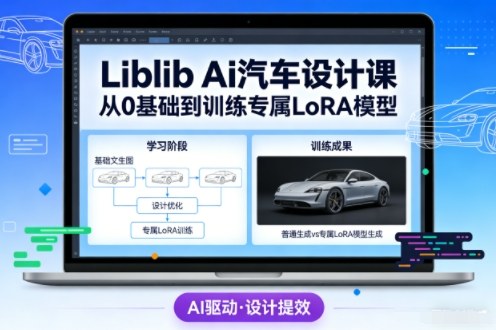 Liblib Ai汽车设计课，从0基础文生图，到教你训练专属设计和风格LoRA模型-HEIXMI（中国站）