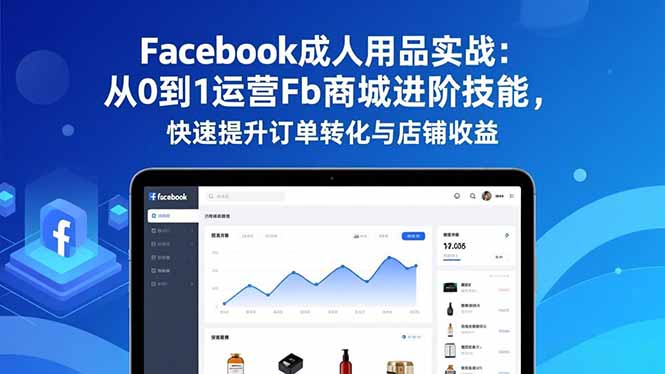 Facebook成人用品实战：从0到1运营Fb商城进阶技能，快速提升订单转化与店铺收益-HEIXMI（中国站）